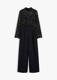 Jersey jumpsuit met pailletten, bonprix
