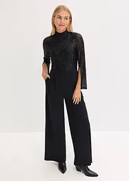 Jersey jumpsuit met pailletten, bonprix