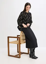 Fijn gebreide trui met glittereffect, bonprix