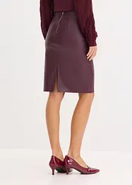 Knie-lange imitatiesuède rok met nauwsluitende pasvorm, bonprix