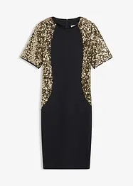 Mini jurk met pailletten, bonprix