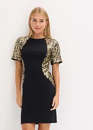 Mini jurk met pailletten, bonprix