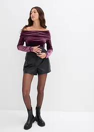 Carmen-shirt van zacht fluweel, bonprix