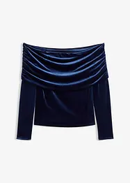 Carmen-shirt van zacht fluweel, bonprix