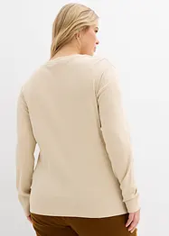 Geribde longsleeve van katoen, bonprix