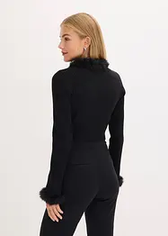 Vest met imitatiebont, bonprix