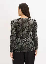 Longsleeve van Dévoré fluweel, bonprix