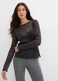Longsleeve van transparant mesh, bonprix