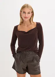 Top met watervalhals, bonprix