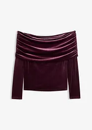 Carmen-shirt van zacht fluweel, bonprix