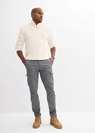 Cargo broek straight regular fit met puur katoen, bonprix