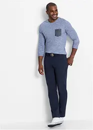 Regular fit twill broek van katoen, straight, bonprix