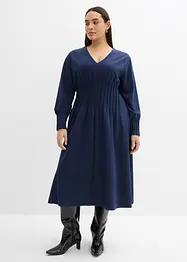 Comfortabele jurk met sierplooien in een viscosemix, bonprix