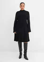 Gebreide jurk in A-lijn van een viscosemix, bonprix