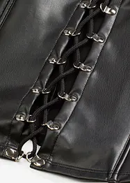 Bustier met vetersluiting in wetlook, bonprix