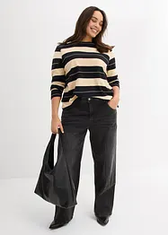 Wide leg jeans, mid waist, bonprix