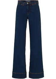 Wide leg comfort stretch jeans, mid waist, bonprix