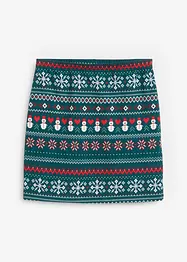 Minirok met Noors patroon van een katoen-elastan-mix, bonprix