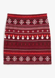 Minirok met Noors patroon van een katoen-elastan-mix, bonprix