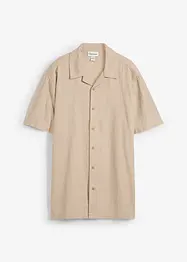 Overhemd met linnen en korte mouwen, loose fit, bonprix