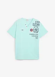 Henley shirt met korte mouwen van biologisch katoen, bonprix