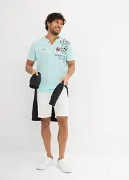 Henley shirt met korte mouwen van biologisch katoen, bonprix