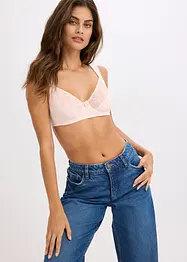 Beugel bh met biologisch katoen en kant (set van 2), bonprix