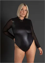 Stringbody ouvert, wetlook, bonprix