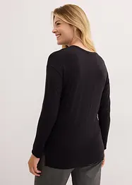 Longsleeve van viscose met kerstmotief, bonprix