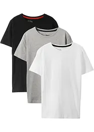 Basic T-shirt met biologisch katoen (set van 3), bonprix