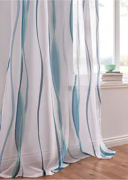 Transparant gordijn met golfmotief (1 stuk), bonprix