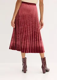 Plissé rok van zacht fluweel, bonprix