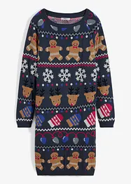 Gebreide jurk met kerstmotieven, bonprix