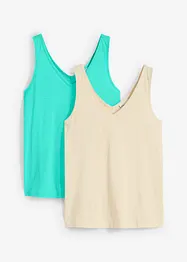 Tanktop van katoen (set van 2), bonprix
