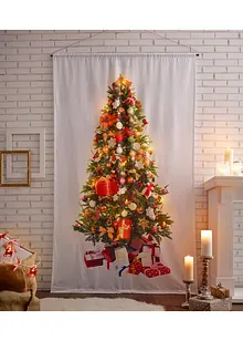 LED gordijn met kerstboomprint (1 stuk), bonprix