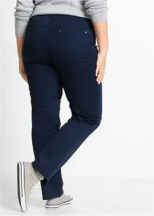 Mid waist jeans met geribde band, straight, bonprix