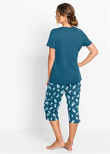 Capri pyjama met korte mouwen (2-dlg.), bonprix