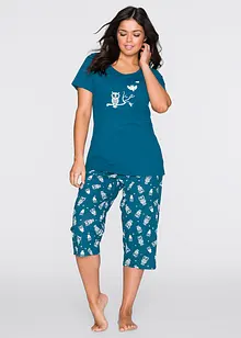 Capri pyjama met korte mouwen (2-dlg.), bonprix