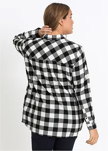 Lange blouse van flanel, bonprix