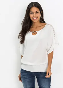 Blouse met kant, bonprix