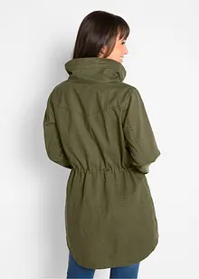 Korte, katoenen parka met opstaande kraag, getailleerd, bonprix