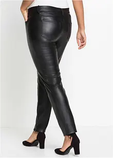 Imitatieleren broek, cropped, bonprix