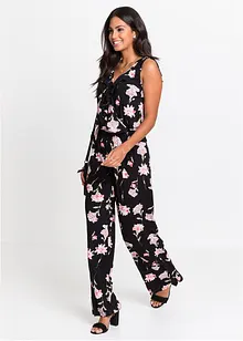 Jersey jumpsuit met bloemen, bonprix