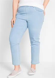 Mid waist jeans met comfortband, straight (set van 2), bonprix