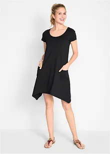 Korte, katoenen shirtjurk van slub garen, bonprix