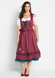 Dirndl met satijnen schort met borduursel (2-dlg. set), bonprix