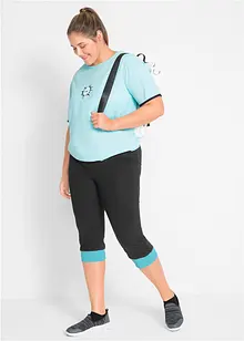 Capri sportlegging met contrastkleurige boorden, bonprix