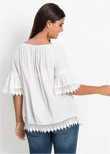 Tuniek met kant van zachte viscose, bonprix