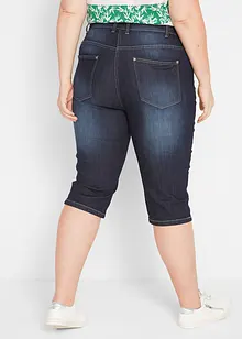 Stretch jeans bermuda met omslag, bonprix
