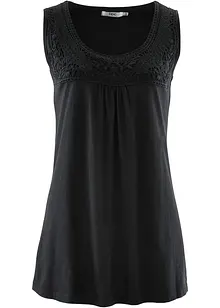 Katoenen longtop met kant, bonprix